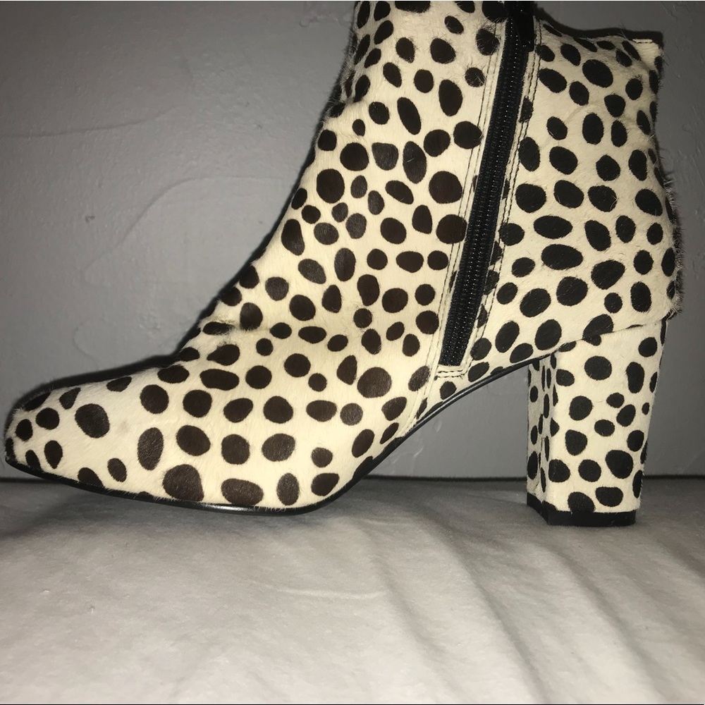 Lothian Shoes Dalmatian print ankle boots